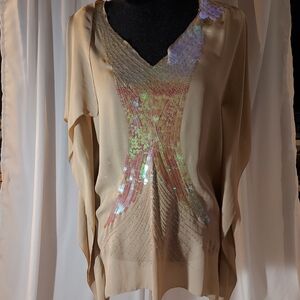 BCBG MaxAzria silk tunic top